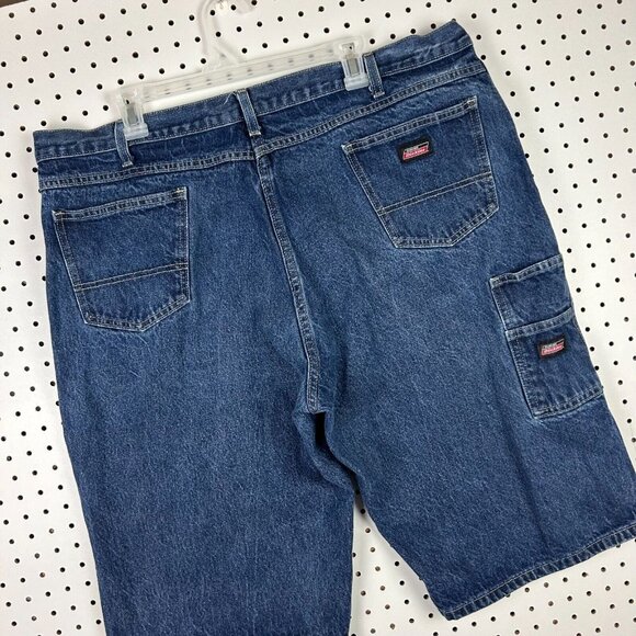Dickies Work Wear Baggy Jean Shorts Sz 40 Blue Grunge Jorts Wide Leg‎ Skate Y2K - Picture 2 of 6